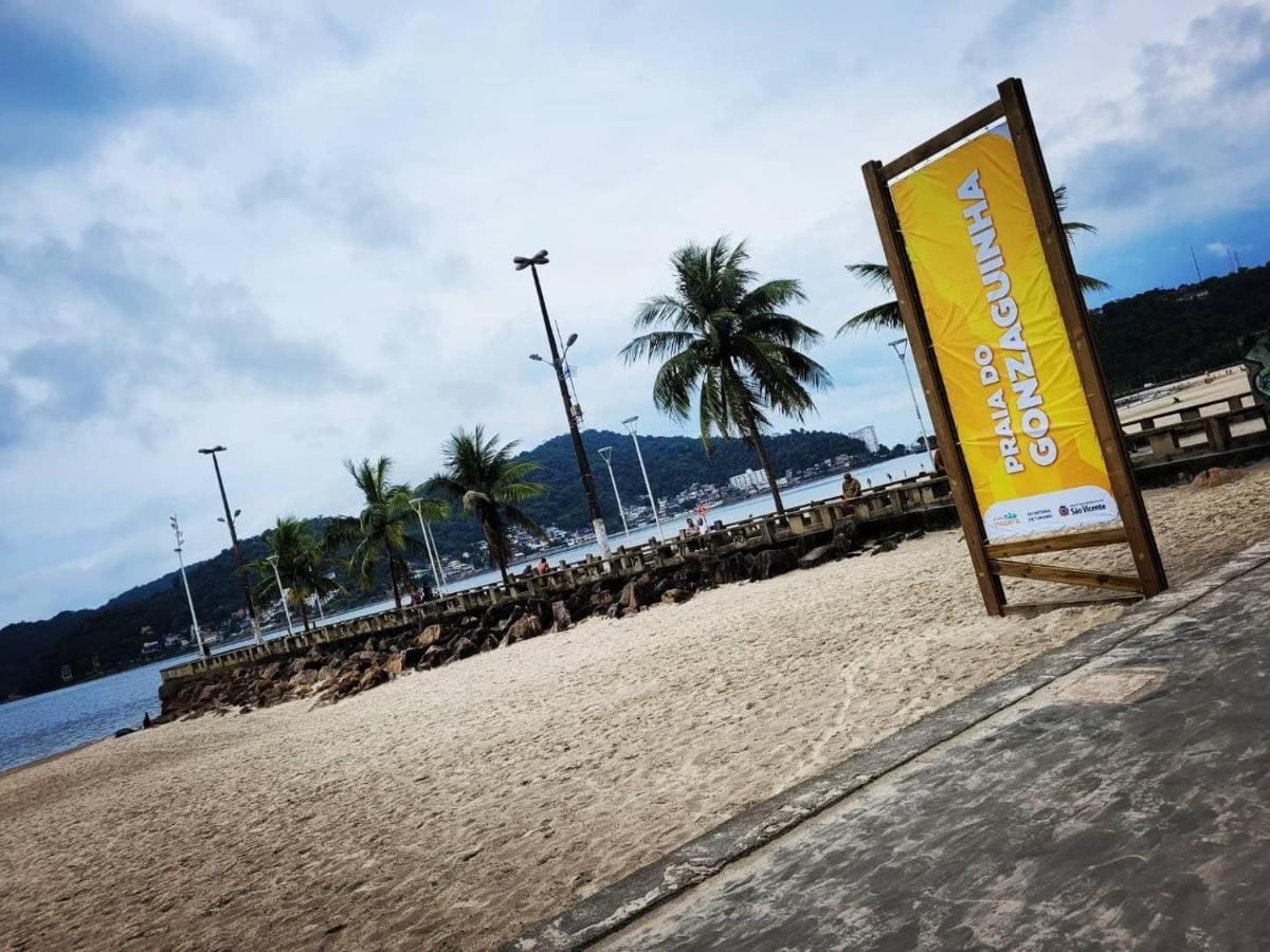 Flat Completo Novo a 400m da praia com piscina São Vicente Exterior foto